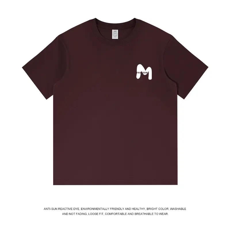 Men Navy Cotton Crewneck T-Shirt 230g Summer - Image 9