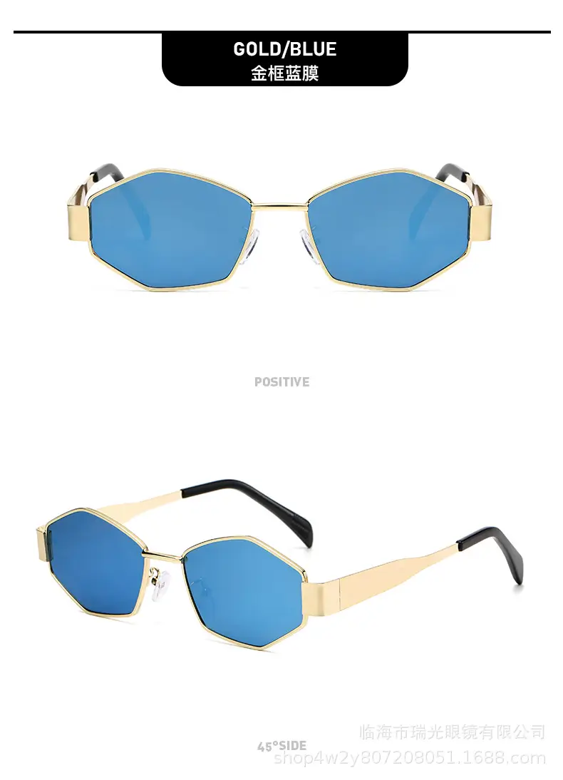 2026 Diamond Sunglasses for Men Women Gold Metal Lenses — feature 29
