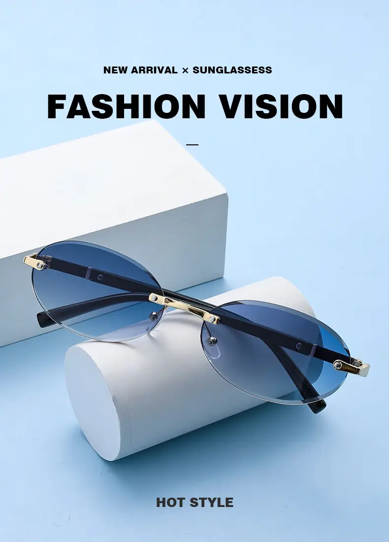 Cut Edge Oval Sunglasses Purple Gold Frame 2024 — feature 1