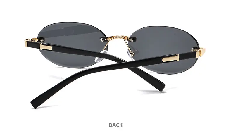 Cut Edge Oval Sunglasses Purple Gold Frame 2024 — feature 10