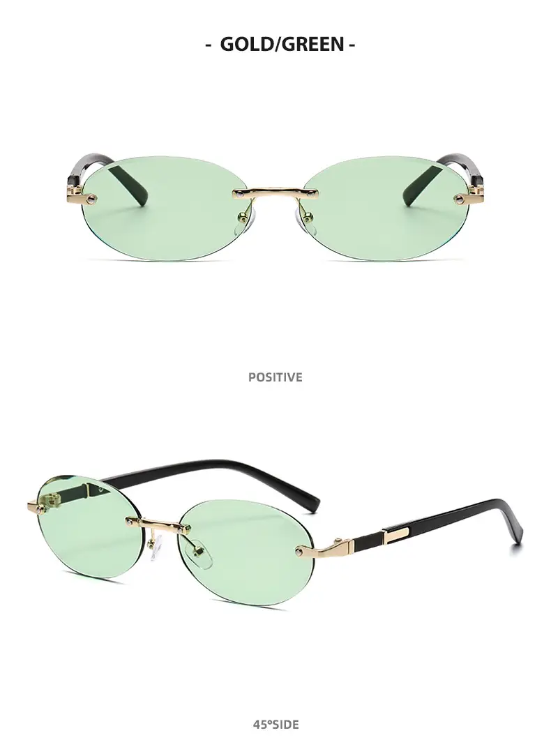 Cut Edge Oval Sunglasses Purple Gold Frame 2024 — feature 15