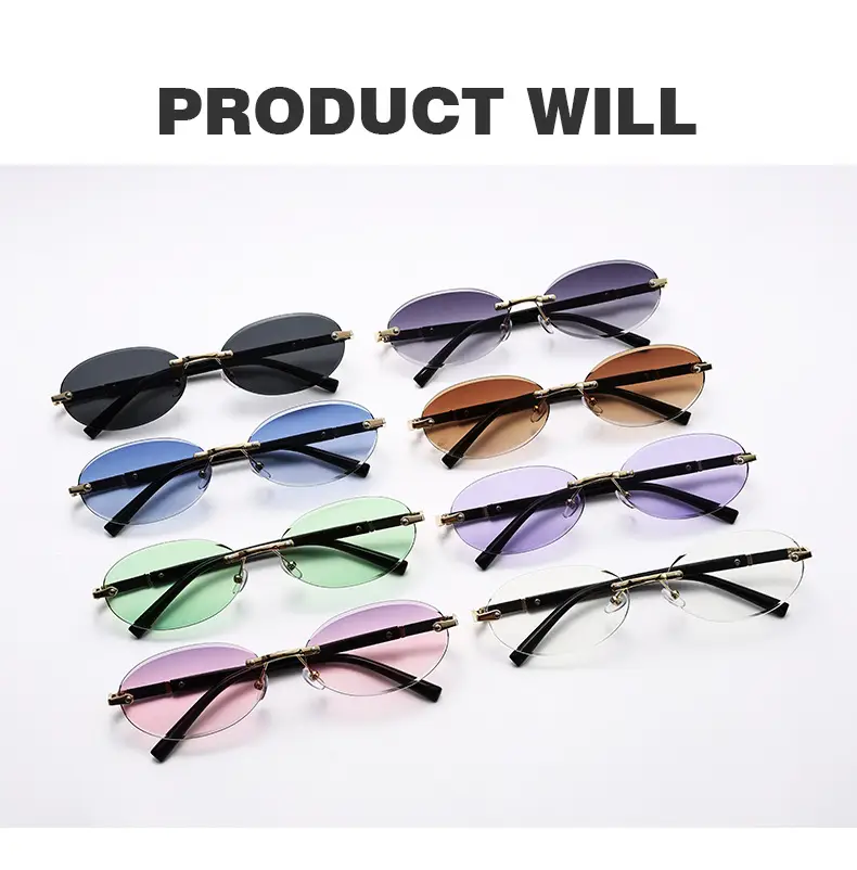 Cut Edge Oval Sunglasses Purple Gold Frame 2024 — feature 18