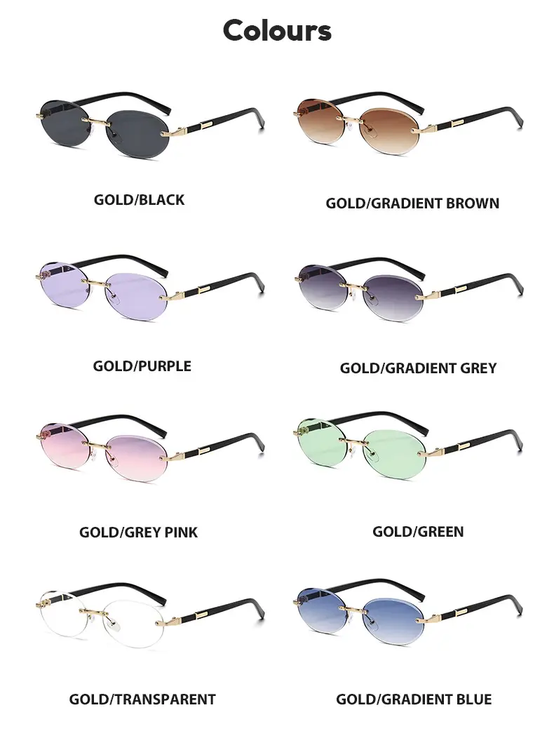 Cut Edge Oval Sunglasses Purple Gold Frame 2024 — feature 8