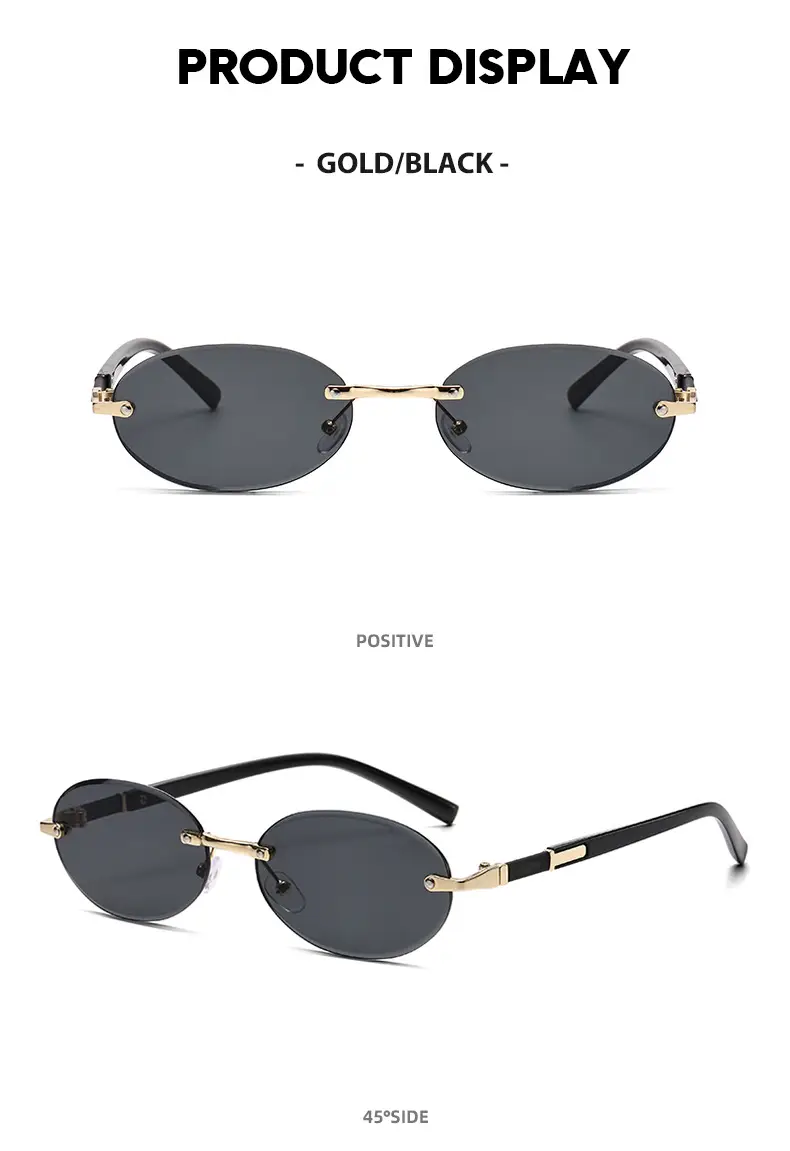 Cut Edge Oval Sunglasses Purple Gold Frame 2024 — feature 9
