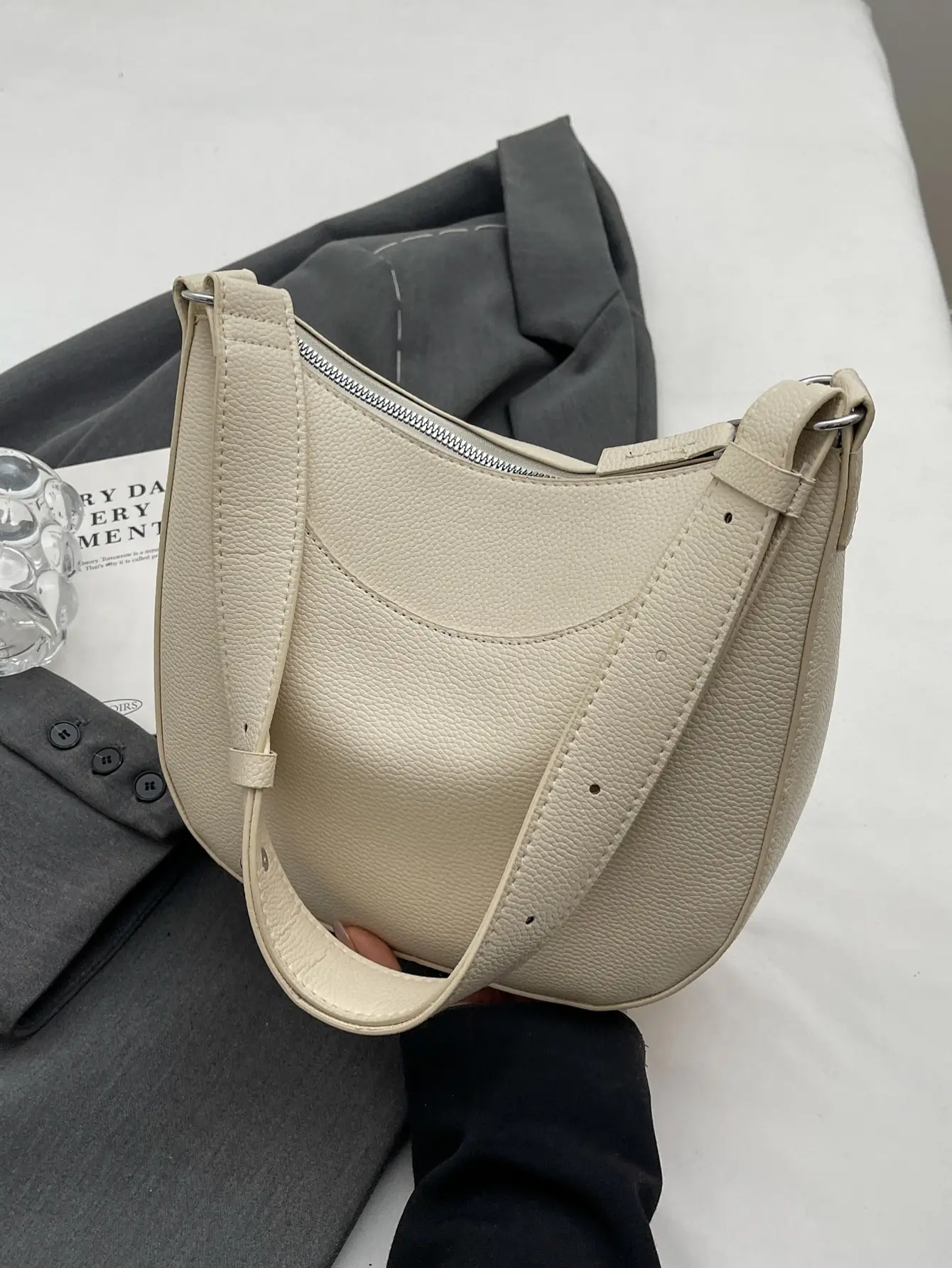 Women's Trendy Crossbody Bag Pure Leather Tan 2024 - Image 6