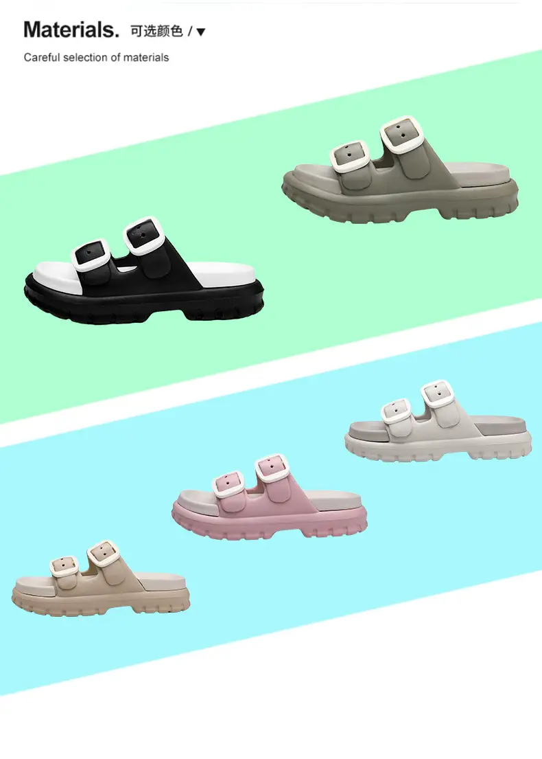 2024 Girl's Bocken Shoes Fashion Casual Explosive Non-Slip Party Beach Travel All-Match Trend Women's Sandals and Slippers — feature 11