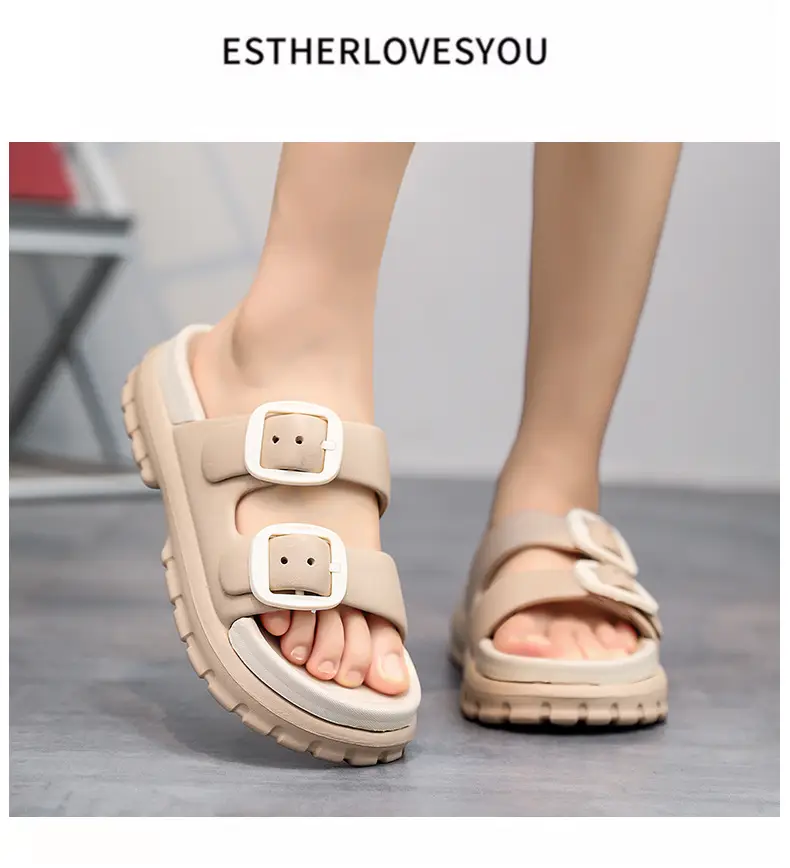 2024 Girl's Bocken Shoes Fashion Casual Explosive Non-Slip Party Beach Travel All-Match Trend Women's Sandals and Slippers — feature 16