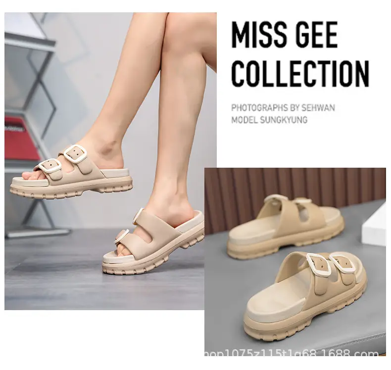 2024 Girl's Bocken Shoes Fashion Casual Explosive Non-Slip Party Beach Travel All-Match Trend Women's Sandals and Slippers — feature 17