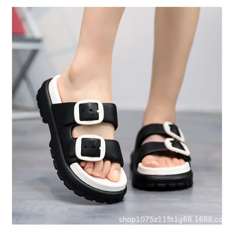2024 Girl's Bocken Shoes Fashion Casual Explosive Non-Slip Party Beach Travel All-Match Trend Women's Sandals and Slippers — feature 18