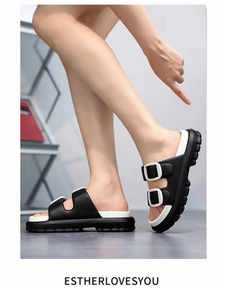 2024 Girl's Bocken Shoes Fashion Casual Explosive Non-Slip Party Beach Travel All-Match Trend Women's Sandals and Slippers — feature 19