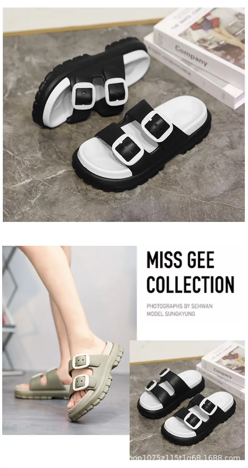 2024 Girl's Bocken Shoes Fashion Casual Explosive Non-Slip Party Beach Travel All-Match Trend Women's Sandals and Slippers — feature 20
