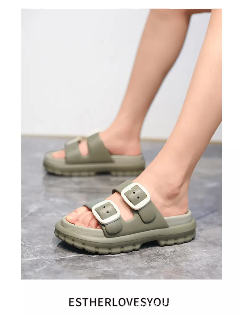 2024 Girl's Bocken Shoes Fashion Casual Explosive Non-Slip Party Beach Travel All-Match Trend Women's Sandals and Slippers — feature 22