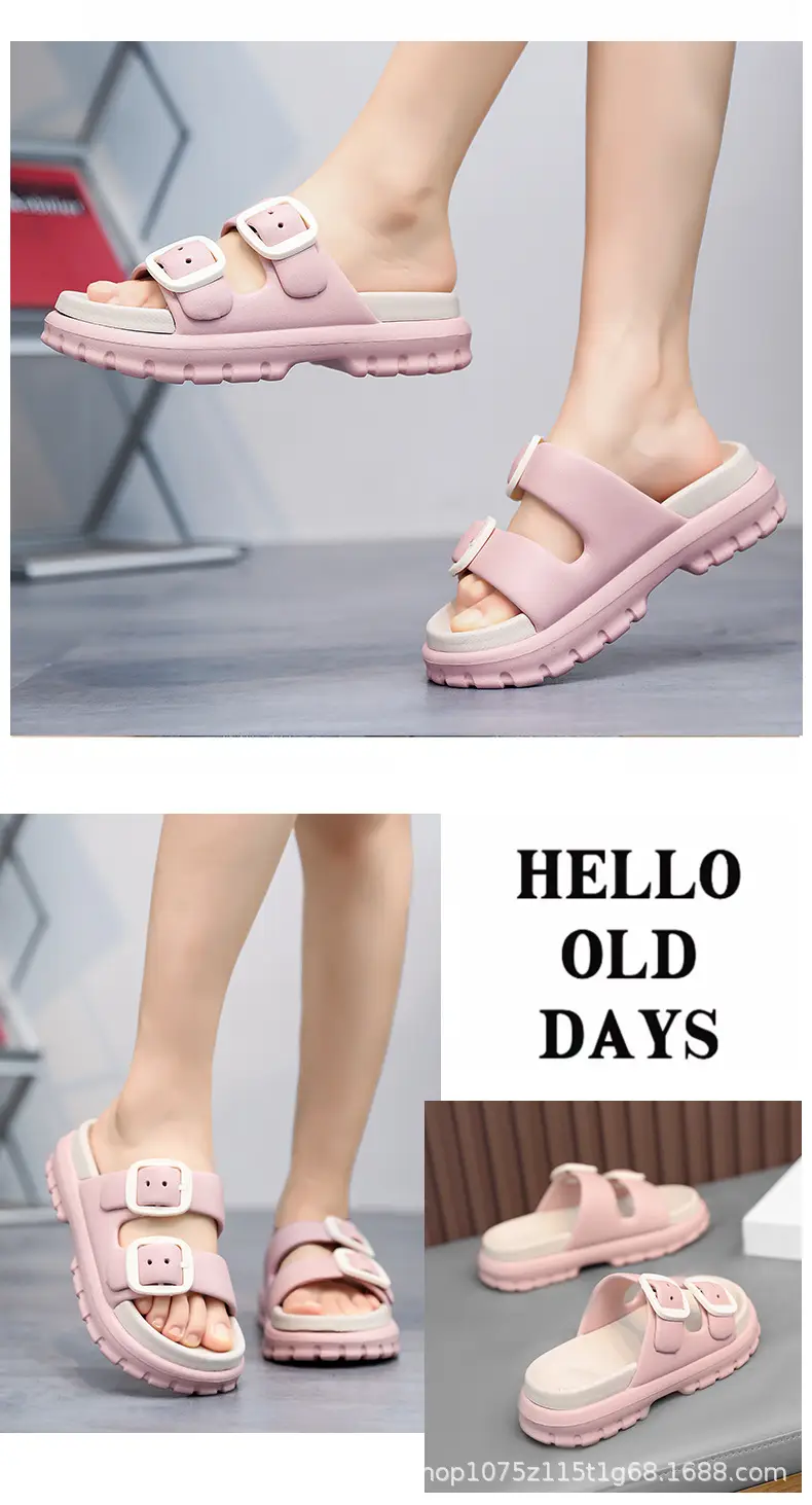 2024 Girl's Bocken Shoes Fashion Casual Explosive Non-Slip Party Beach Travel All-Match Trend Women's Sandals and Slippers — feature 23