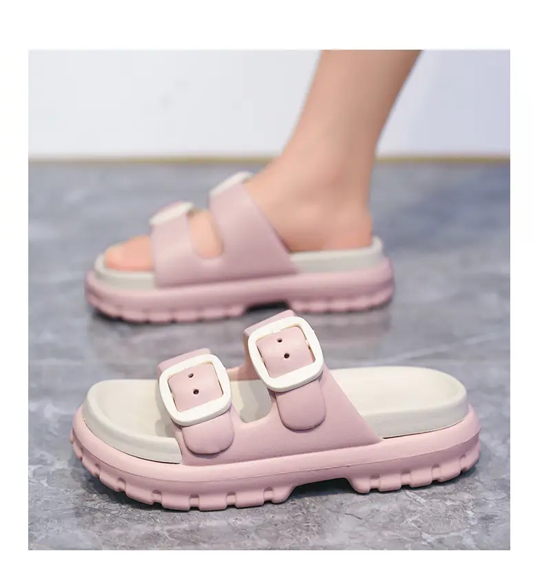 2024 Girl's Bocken Shoes Fashion Casual Explosive Non-Slip Party Beach Travel All-Match Trend Women's Sandals and Slippers — feature 24