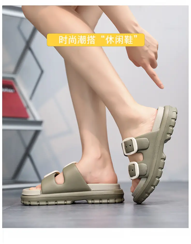 2024 Girl's Bocken Shoes Fashion Casual Explosive Non-Slip Party Beach Travel All-Match Trend Women's Sandals and Slippers — feature 9
