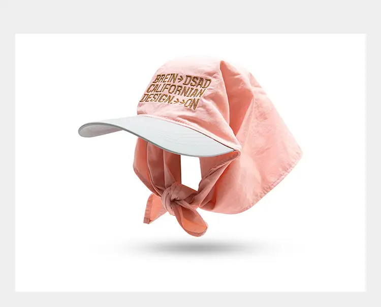 Women's Korean Style Pink Headband Cap with Neck Shade — feature 10