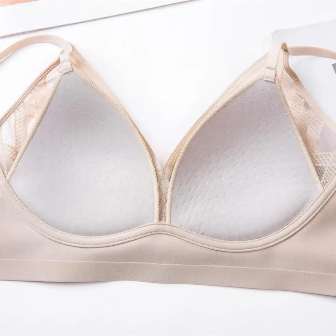 Summer Lace Triangle Cup Bra Large Chest No Trace - Image 8