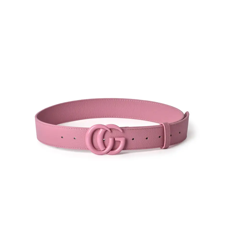 American Style Black Leather Belt with G- Buckle - Image 8