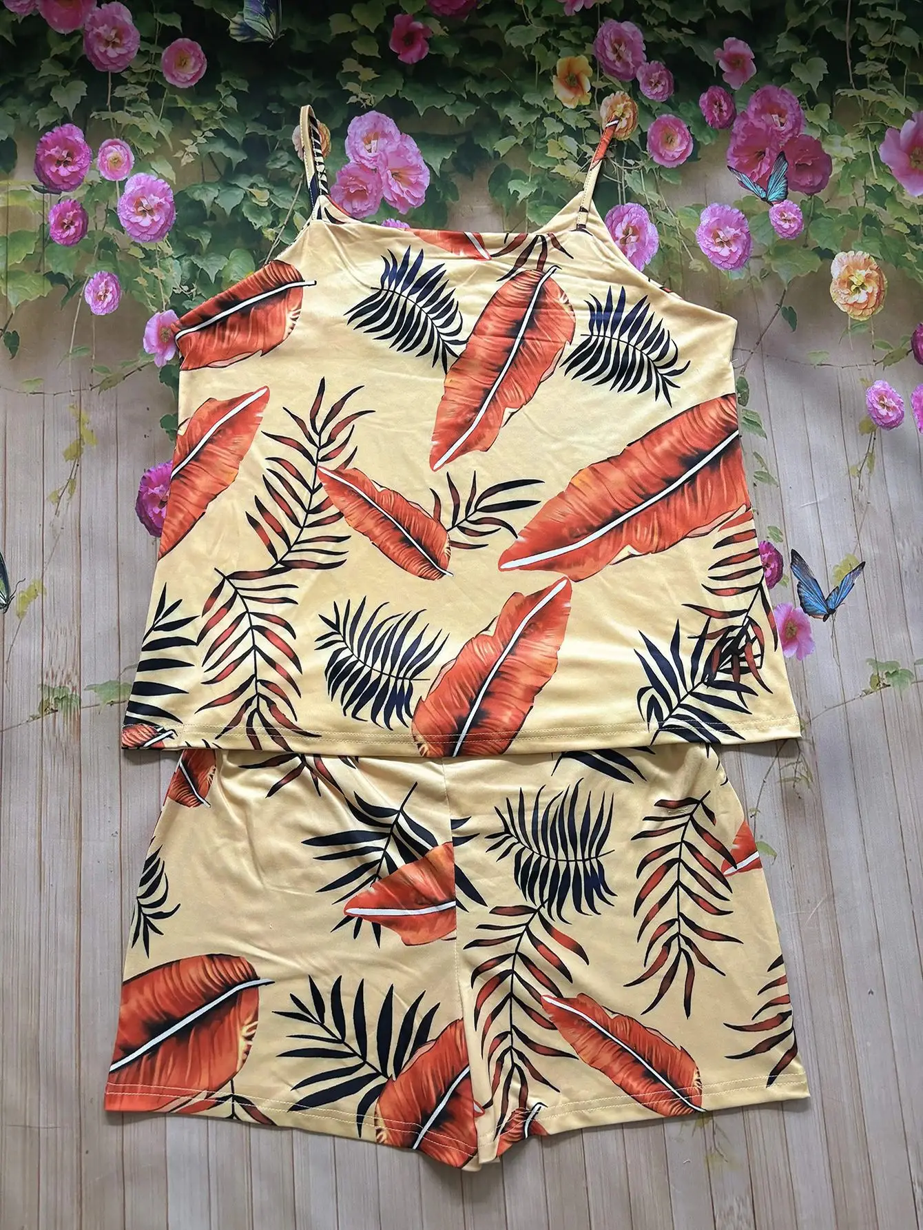 2024 Printed Sling Shorts Suit for Women Summer - Image 7
