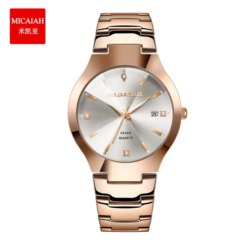 Micaiah Gold Quartz Couple Watch 48H - Image 5
