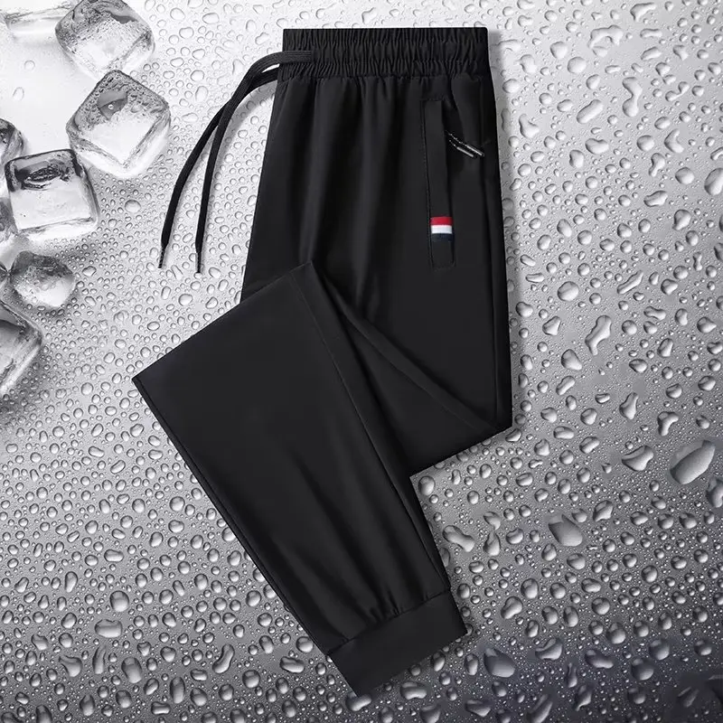 Men's Ice Silk Summer Pants Grey Quick Dry - Image 6