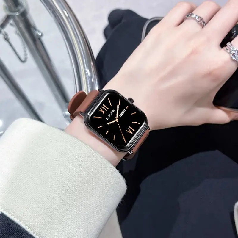 Korean Style Silicone Strap Women's Quartz Watch Black Dial - Image 6