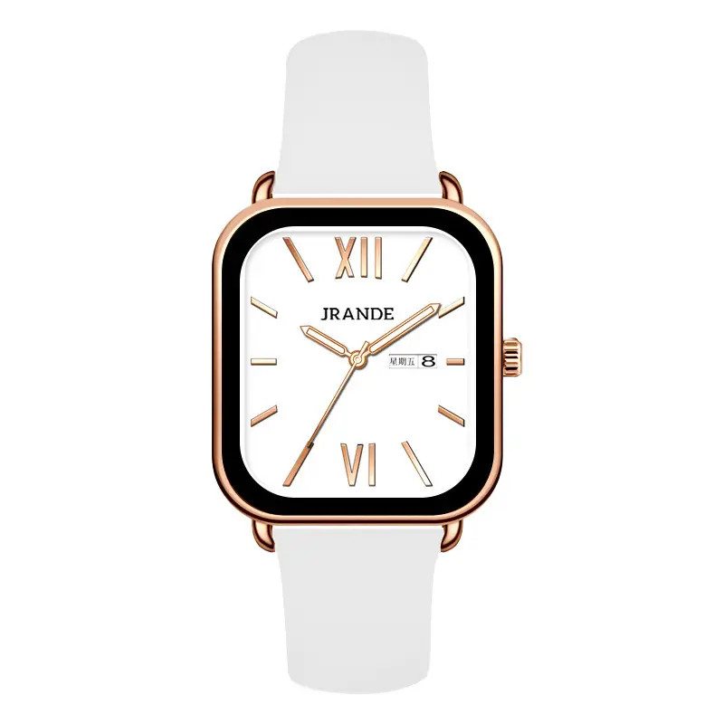 Korean Style Silicone Strap Women's Quartz Watch Black Dial - Image 4
