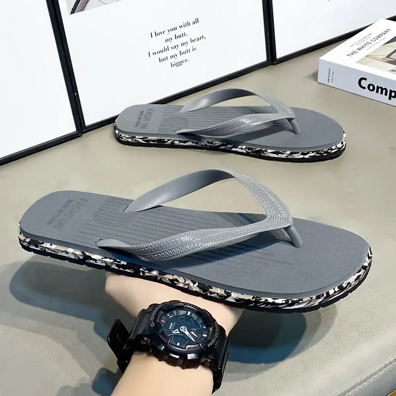 Slippers Men's Outdoor Summer Soft Bottom Non-Slip Deodorant Clip plus size 45 Lightweight Casual Vietnam Beach Flip Flops - Image 6