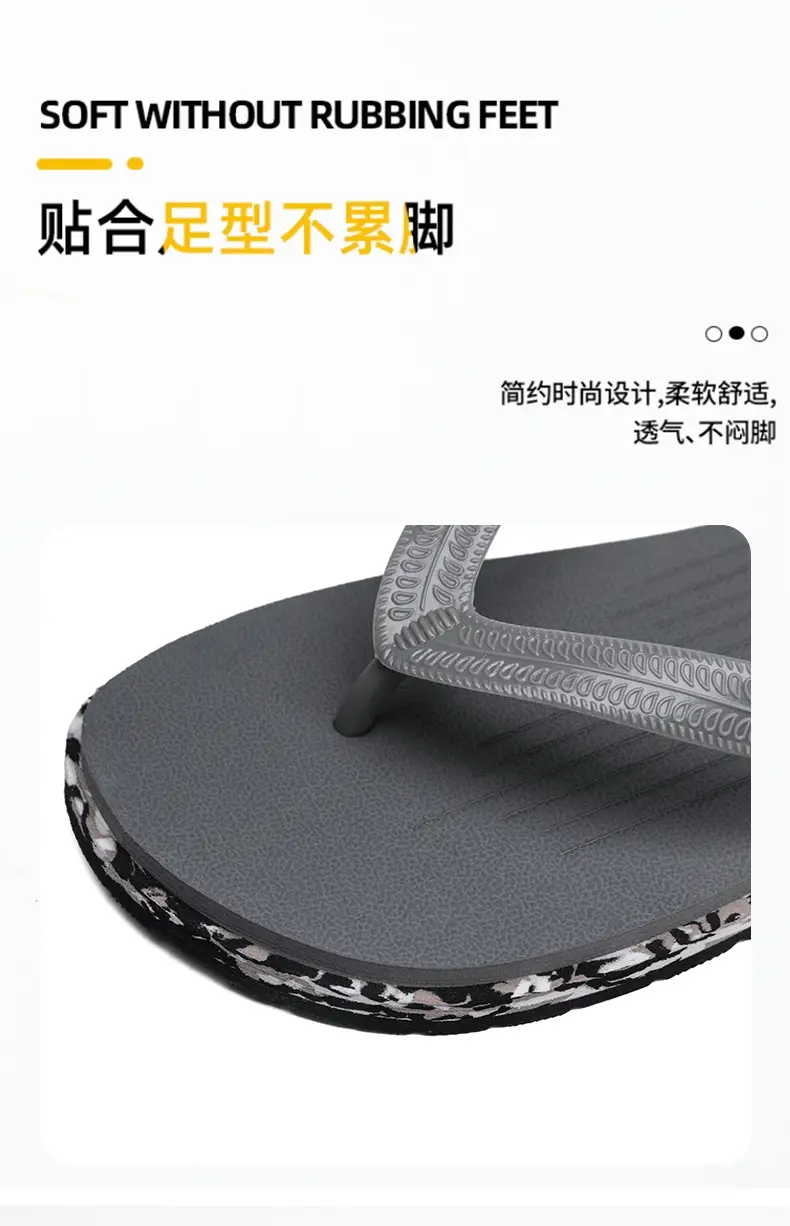 Slippers Men's Outdoor Summer Soft Bottom Non-Slip Deodorant Clip plus size 45 Lightweight Casual Vietnam Beach Flip Flops — feature 6