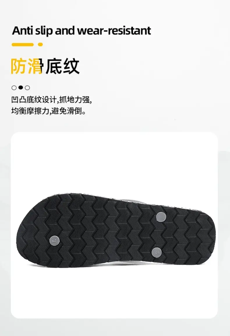 Slippers Men's Outdoor Summer Soft Bottom Non-Slip Deodorant Clip plus size 45 Lightweight Casual Vietnam Beach Flip Flops — feature 7