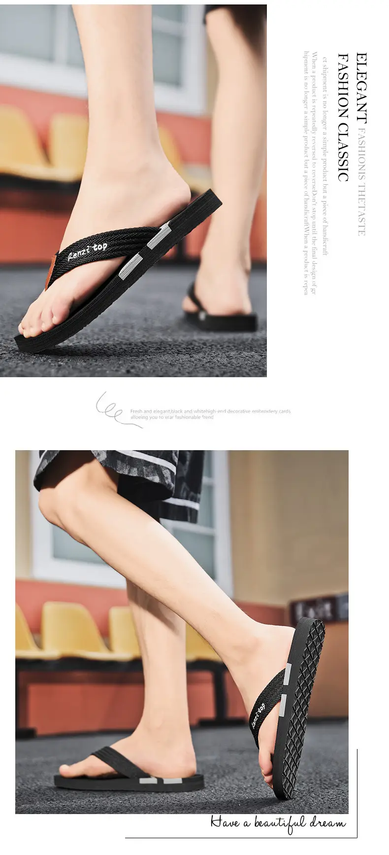 Cross-border Flip-flops Men's Summer Trendy Outer Wear Thick Bottom Sandals Outdoor Non-slip Beach Men's Casual Flip-flops — feature 12