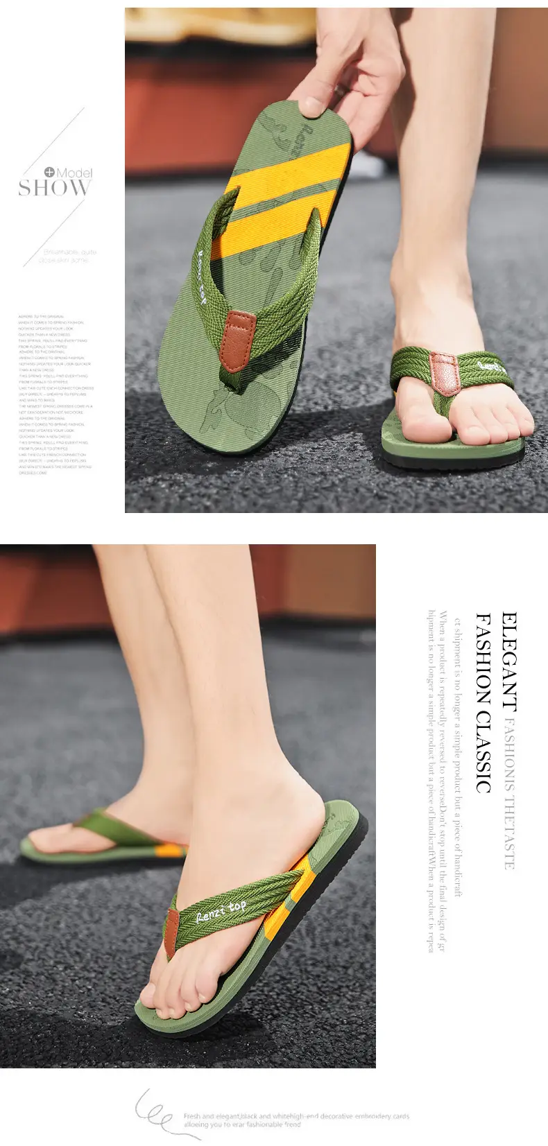 Cross-border Flip-flops Men's Summer Trendy Outer Wear Thick Bottom Sandals Outdoor Non-slip Beach Men's Casual Flip-flops — feature 9