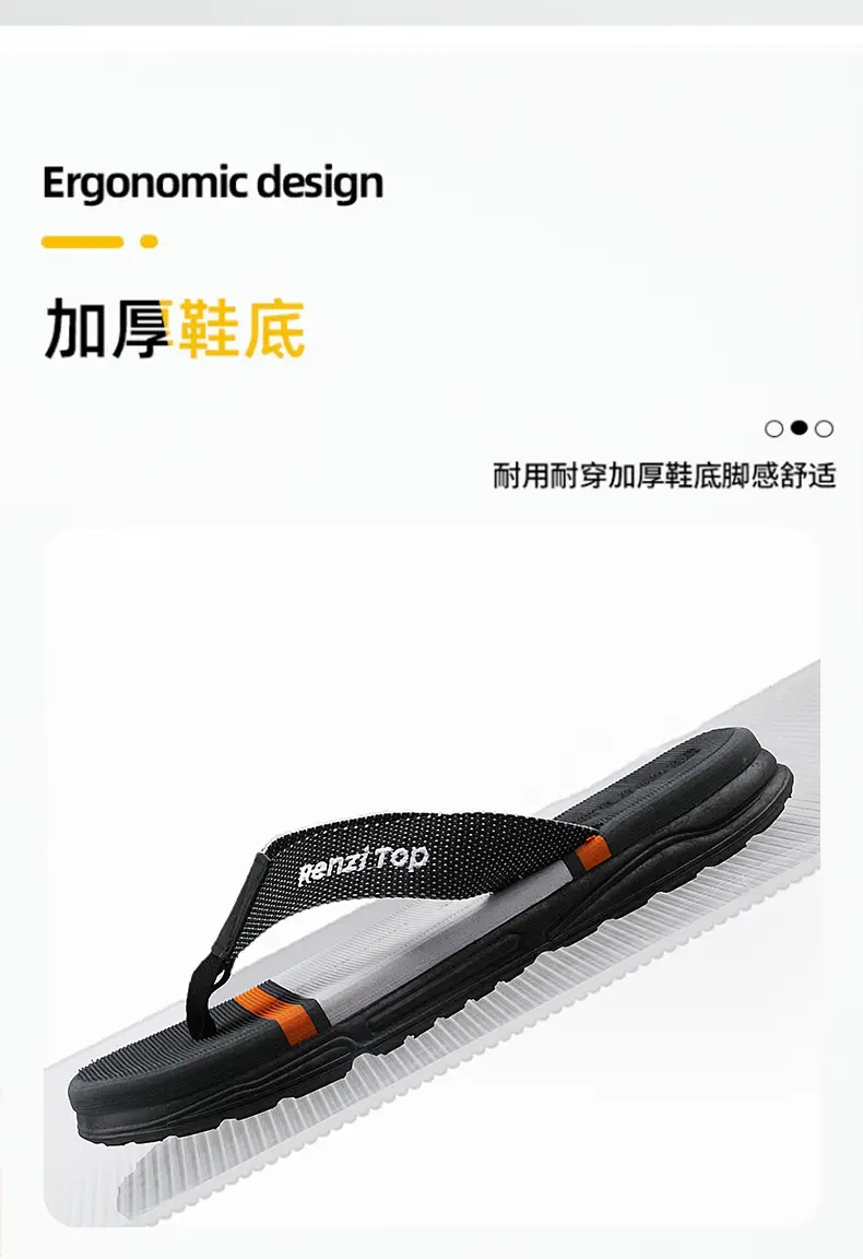 Fashion Trend Flip-Flops Men's Summer Non-slip Outer Wear Flip-flops Cross-border Explosion Wear-resistant Casual Beach Slippers — feature 3
