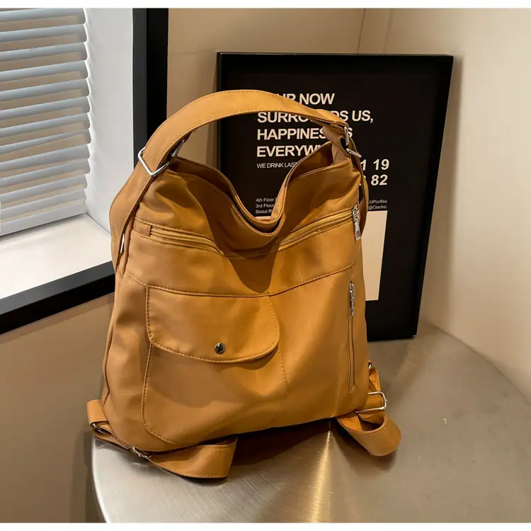 Women's Cream Textile Shoulder Bag 2024 Large Capacity — feature 18