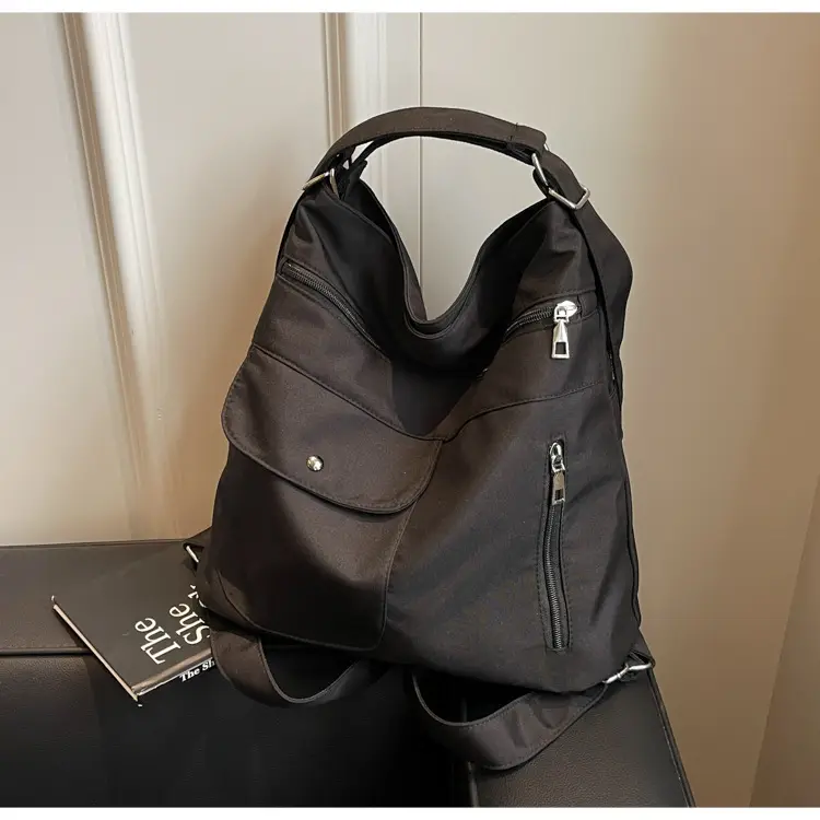 Women's Cream Textile Shoulder Bag 2024 Large Capacity — feature 20