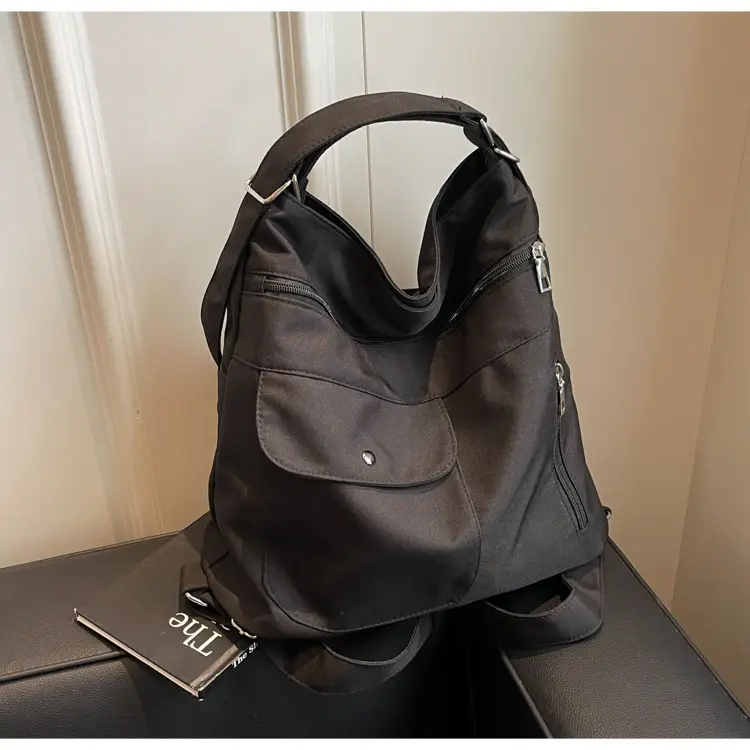 Women's Cream Textile Shoulder Bag 2024 Large Capacity — feature 21