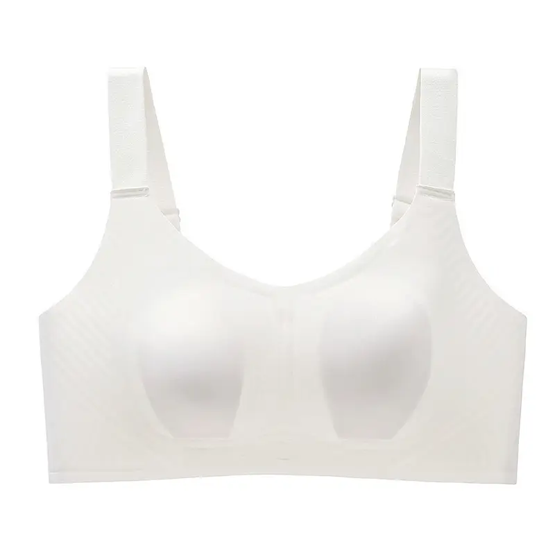 Summer Ultra-thin Rabbit Ears Underwear Women's Large Chest Small Breast Anti-sagging and Cool-feeling Traceless plus size Bra