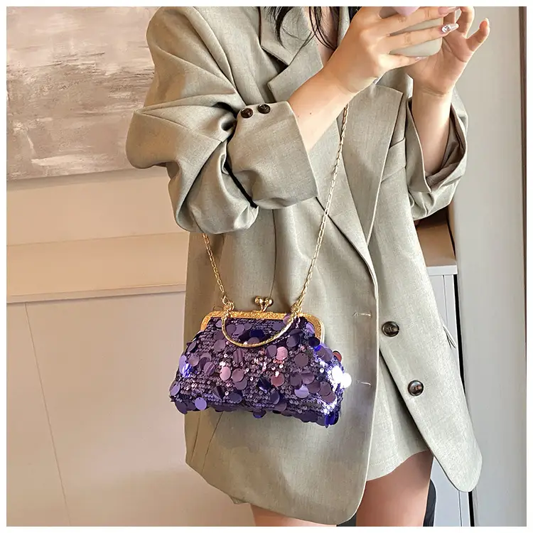 Black Sequin Chain Handbag Women Spring Summer Banquet — feature 11