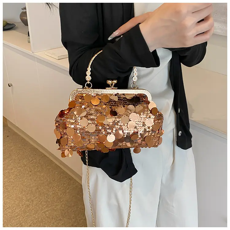 Black Sequin Chain Handbag Women Spring Summer Banquet — feature 15