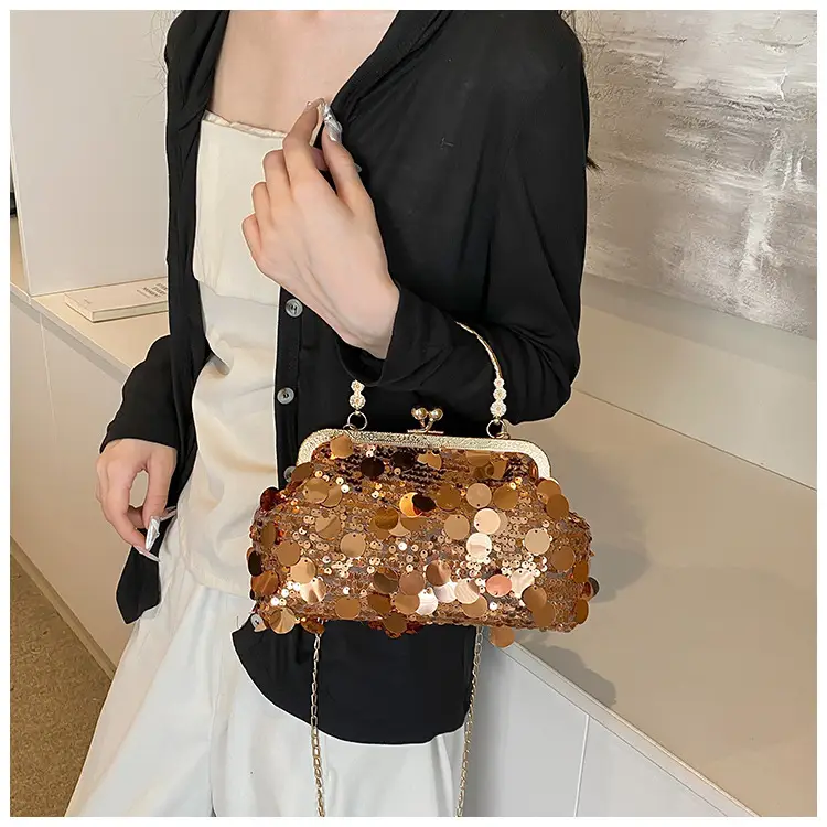 Black Sequin Chain Handbag Women Spring Summer Banquet — feature 16