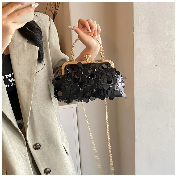 Black Sequin Chain Handbag Women Spring Summer Banquet — feature 18
