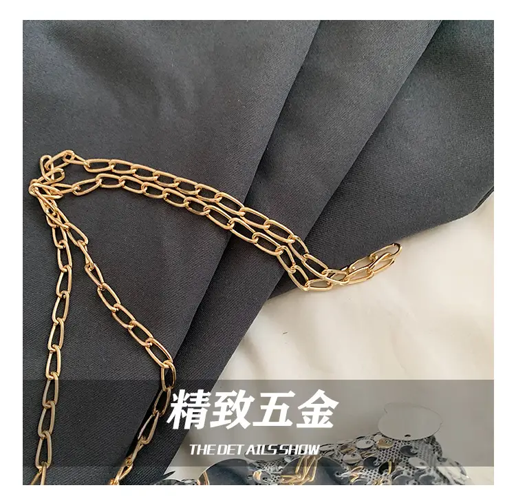 Black Sequin Chain Handbag Women Spring Summer Banquet — feature 5