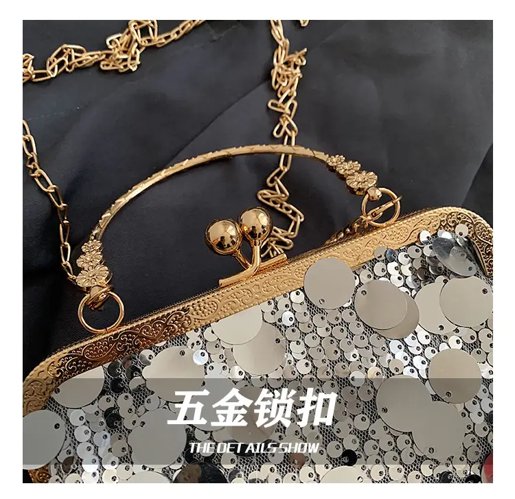 Black Sequin Chain Handbag Women Spring Summer Banquet — feature 7