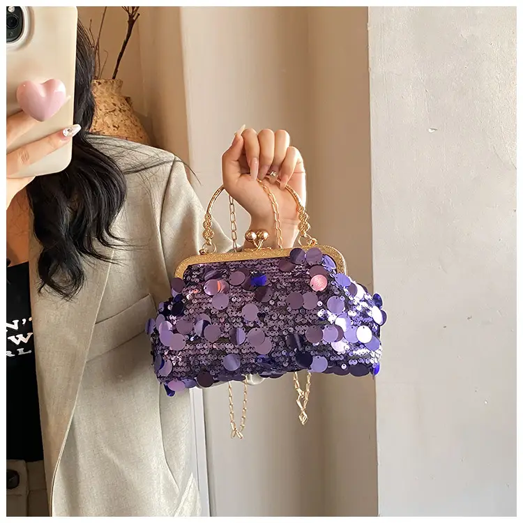 Black Sequin Chain Handbag Women Spring Summer Banquet — feature 9
