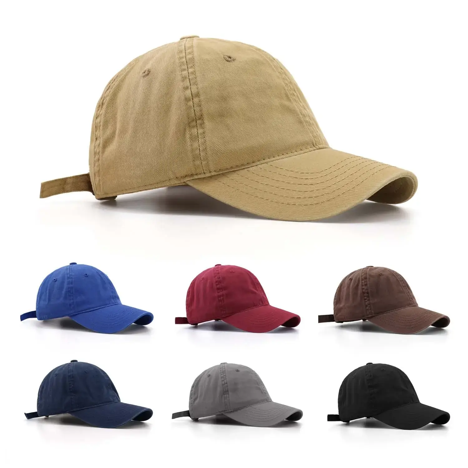 2024 Light Plate Cap Men's Washable Solid Color - Image 6