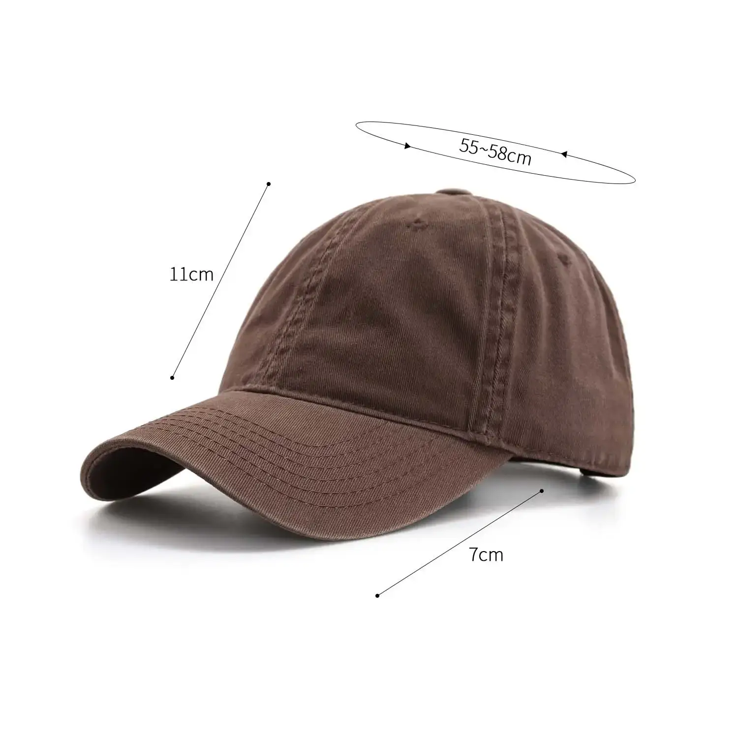 2024 Light Plate Cap Men's Washable Solid Color - Image 7