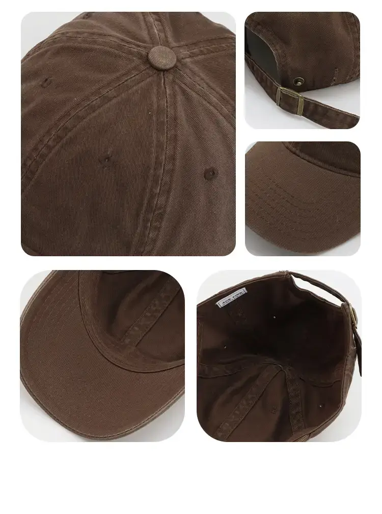 2024 Light Plate Cap Men's Washable Solid Color — feature 10