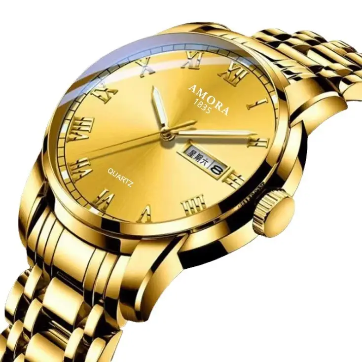 Men's Steel Band Quartz Watch with Weekly Calendar & Luminous Dial - Image 13