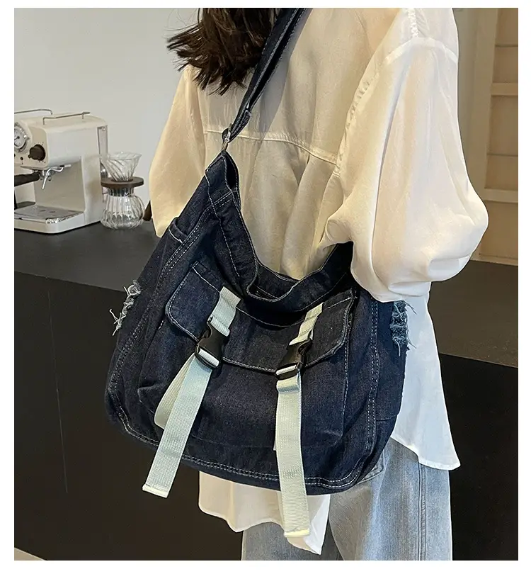 Women Denim Shoulder Bag Vintage Artistic 2026 — feature 10