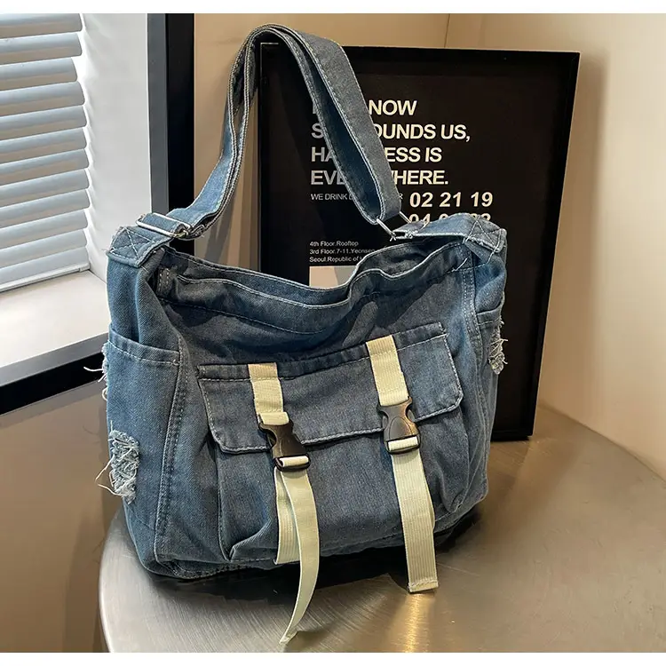 Women Denim Shoulder Bag Vintage Artistic 2026 — feature 23